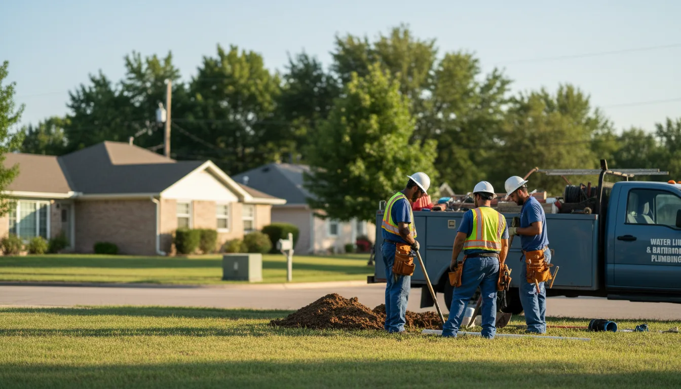 Residential water line and bathroom plumbing service in Wixom, MI